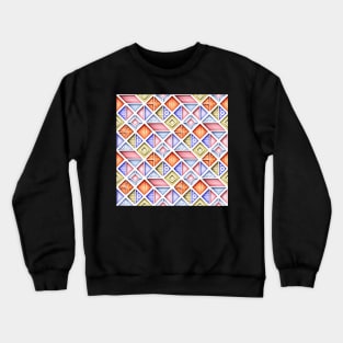 3d Colorful Geometric Pattern, Crazy Design Crewneck Sweatshirt